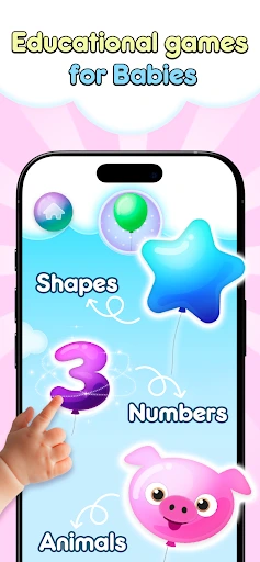 Gameplay screenshot 1 from Baby Balloons pop - Educational game